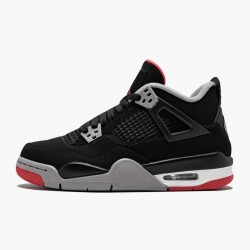 Men Air Jordan 4 Retro Bred 2019 Release 308497-060 AJ4 Shoes