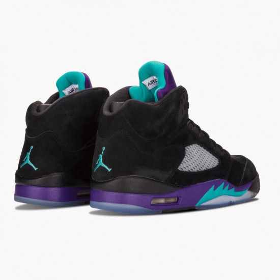 Wmns/Men Air Jordan 5 Retro Black Grape 136027-007 AJ5 Shoes