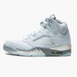 Wmns/Men Air Jordan 5 Retro Bluebird With Silver White DD9336-400 AJ5 Shoes