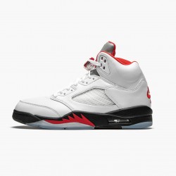 Men Air Jordan 5 Retro Fire Red Silver Tongue DA1911-102 AJ5 Shoes