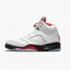 Men Air Jordan 5 Retro Fire Red Silver Tongue DA1911-102 AJ5 Shoes