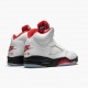 Men Air Jordan 5 Retro Fire Red Silver Tongue DA1911-102 AJ5 Shoes