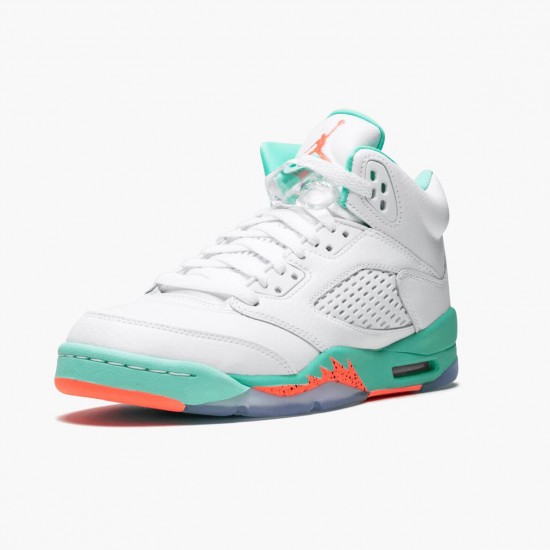 Wmns/Men Air Jordan 5 Retro Light Aqua 440892-100 AJ5 Shoes