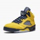 Wmns/Men Air Jordan 5 Retro Michigan 2019 AmarilloCollege Navy CQ9541-704 AJ5 Shoes