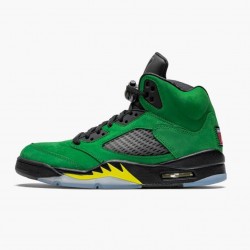 Wmns/Men Air Jordan 5 Retro SE Oregon Green Yellow CK6631-307 AJ5 Shoes