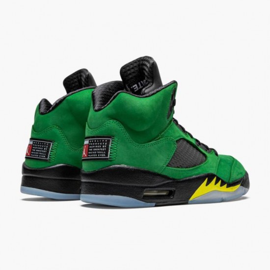 Wmns/Men Air Jordan 5 Retro SE Oregon Green Yellow CK6631-307 AJ5 Shoes