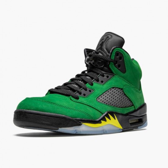 Wmns/Men Air Jordan 5 Retro SE Oregon Green Yellow CK6631-307 AJ5 Shoes