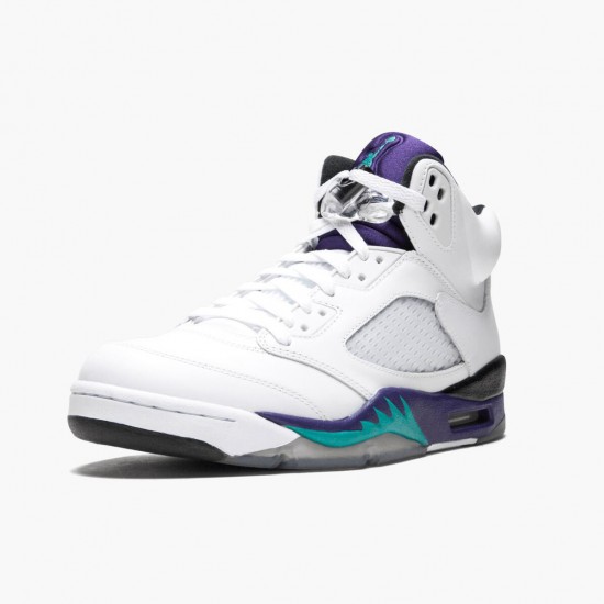 Men Air Jordan 5 Retro Grape 136027-108 AJ5 Shoes