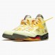 Men Off-White x Air Jordan 5 Retro Sail DH8565-100 AJ5 Shoes