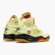 Men Off-White x Air Jordan 5 Retro Sail DH8565-100 AJ5 Shoes