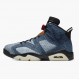 Wmns/Men Air Jordan 6 Retro Washed Denim 384664-060 AJ6 Shoes