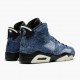 Wmns/Men Air Jordan 6 Retro Washed Denim 384664-060 AJ6 Shoes