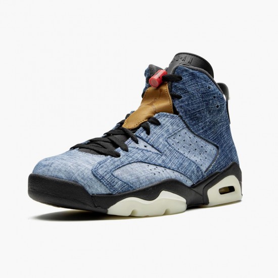 Wmns/Men Air Jordan 6 Retro Washed Denim 384664-060 AJ6 Shoes