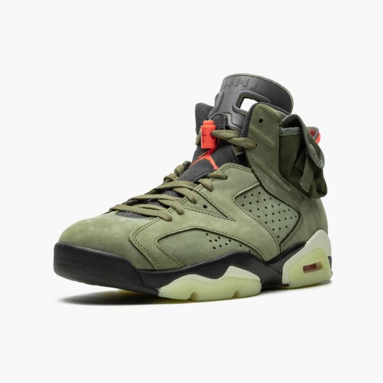 Wmns/Men Travis Scott x Air Jordan 6 Retro Olive CN1084-200 AJ6 Shoes