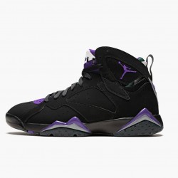 Men Air Jordan 7 Retro Ray Allen Black Fierce Purpler Dark Stee 304775-053 AJ7 Shoes