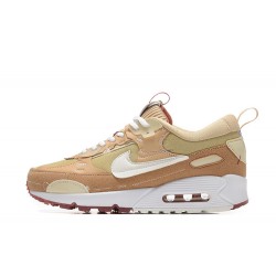 Men Nike Air Max 90 Futura Brown White Running Shoes