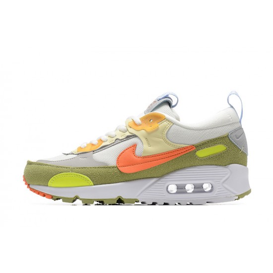 Men Nike Air Max 90 Futura Green Orange Running Shoes