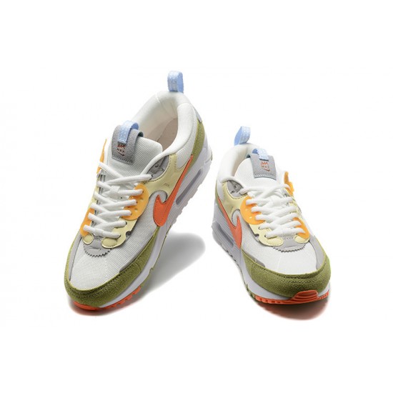 Men Nike Air Max 90 Futura Green Orange Running Shoes