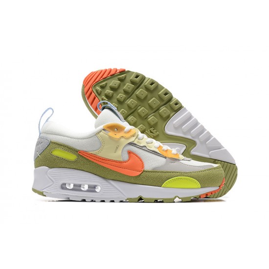 Men Nike Air Max 90 Futura Green Orange Running Shoes