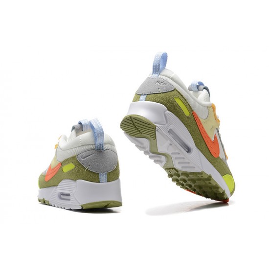 Men Nike Air Max 90 Futura Green Orange Running Shoes