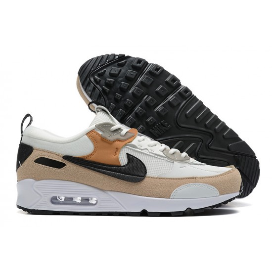 Men Nike Air Max 90 Futura White Brown DM9922-002 Running Shoes