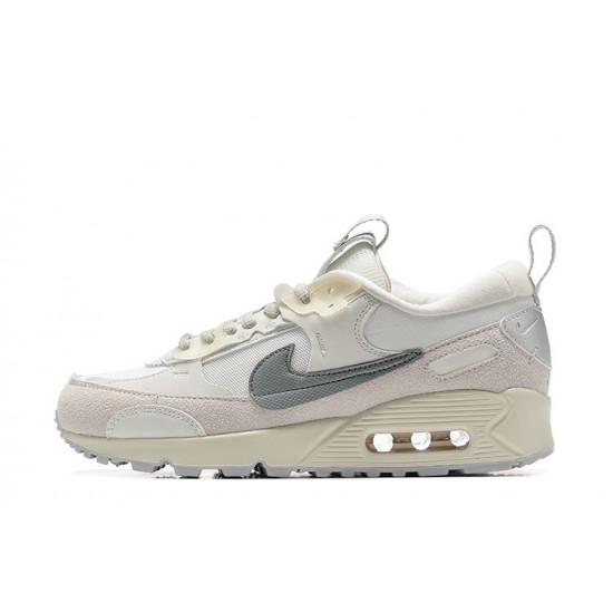 Men Nike Air Max 90 Futura White Grey Running Shoes