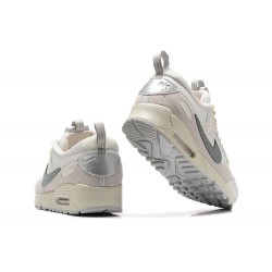 Men Nike Air Max 90 Futura White Grey Running Shoes