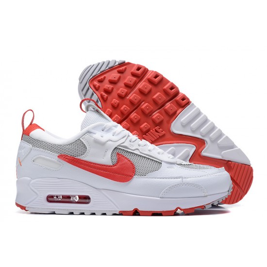 Men Nike Air Max 90 Futura White Red FD9865-100 Running Shoes