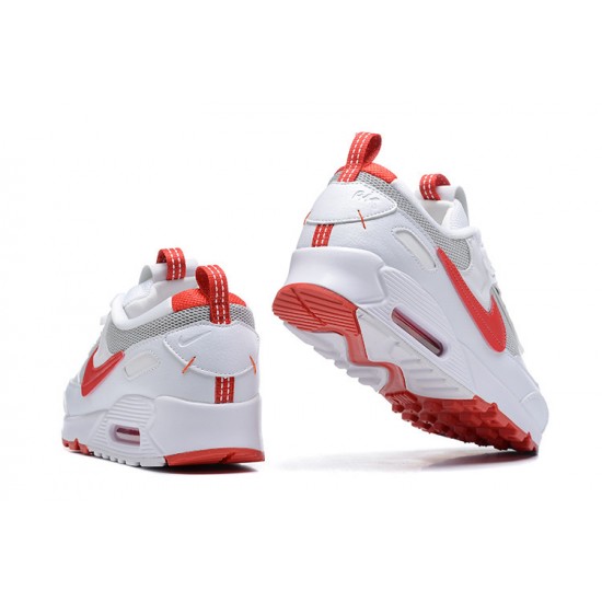 Men Nike Air Max 90 Futura White Red FD9865-100 Running Shoes