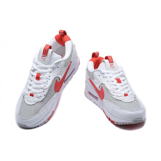 Men Nike Air Max 90 Futura White Red FD9865-100 Running Shoes