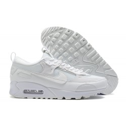 WMNS/Men Nike Air Max 90 Futura Triple White DM9922-101 Running Shoes