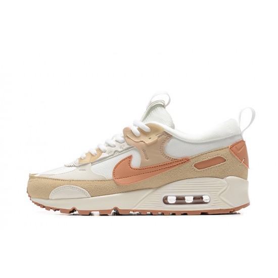 WMNS Nike Air Max 90 Futura White Brown DV7190-100 Running Shoes