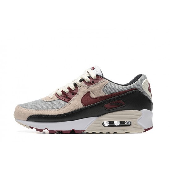 Men Nike Air Max 90 Beige Red DQ4071-004 Running Shoes