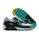 Men Nike Air Max 90 Black Green DM0029-004 Running Shoes