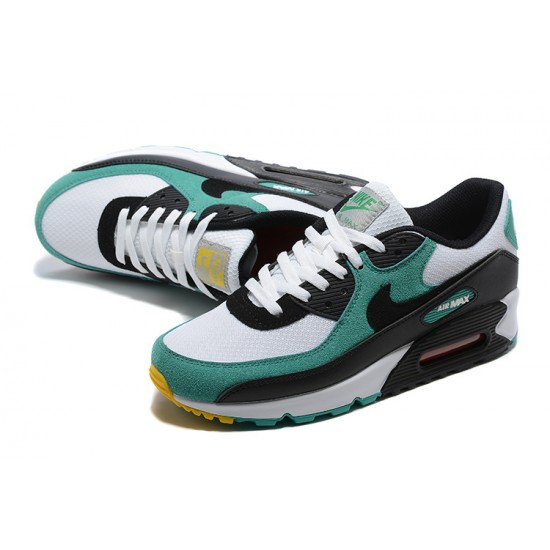 Men Nike Air Max 90 Black Green DM0029-004 Running Shoes