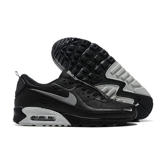 Men Nike Air Max 90 Black Grey DH4619-100 Running Shoes