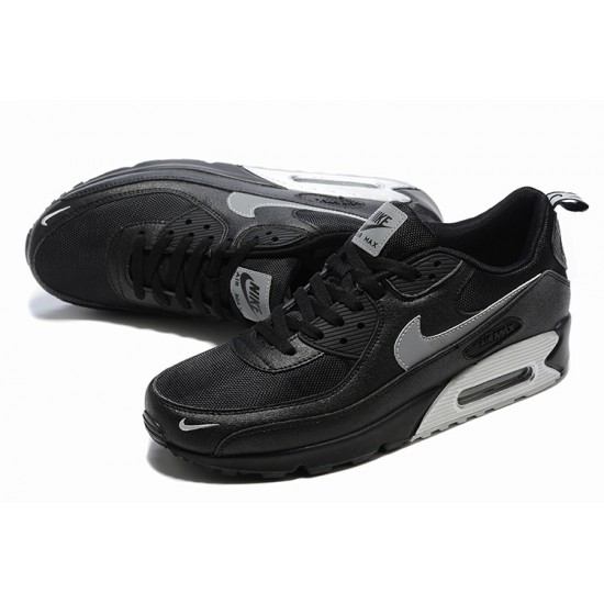 Men Nike Air Max 90 Black Grey DH4619-100 Running Shoes