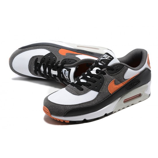 Men Nike Air Max 90 Black Orange DM0029-101 Running Shoes