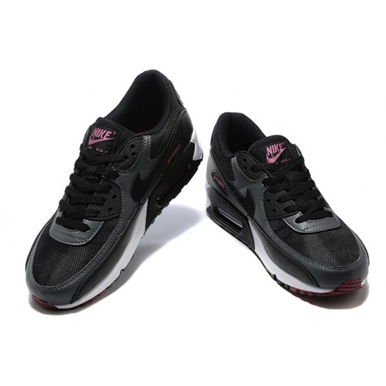 Men Nike Air Max 90 Black Pink DQ4071-001 Running Shoes