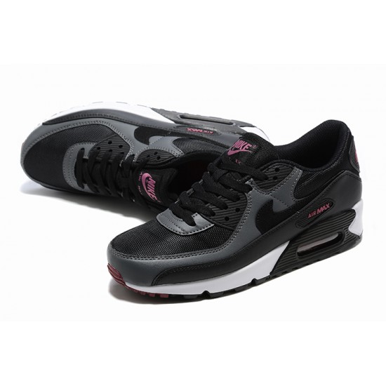 Men Nike Air Max 90 Black Pink DQ4071-001 Running Shoes