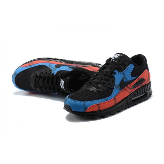 Men Nike Air Max 90 Black Red DJ6888-001 Running Shoes