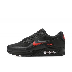 Men Nike Air Max 90 Black Red Running Shoes