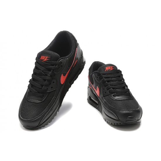 Men Nike Air Max 90 Black Red Running Shoes