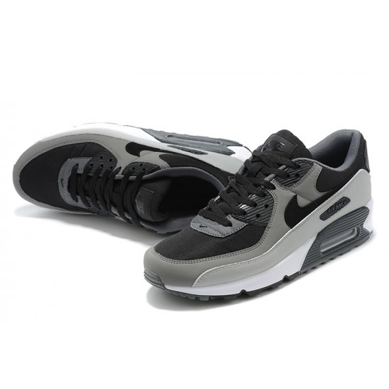 Men Nike Air Max 90 Black and Grey Running Shoes