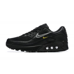 Men Nike Air Max 90 Black and Yellow Running Shoes