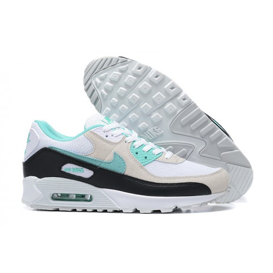 Men Nike Air Max 90 Blue Beige and Grey Running Shoes