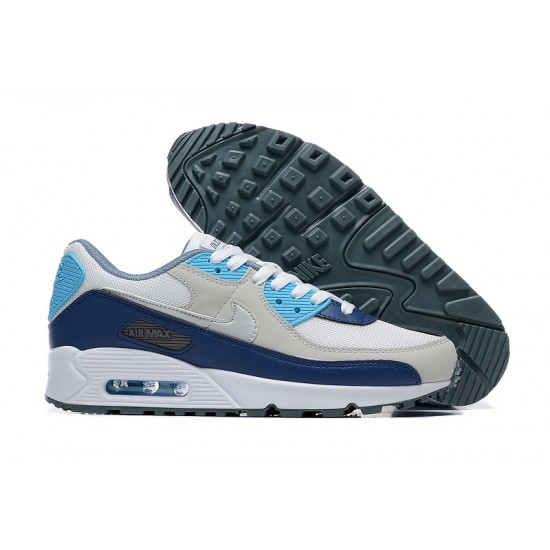 Men Nike Air Max 90 Blue White FD0664-400 Running Shoes