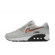 Men Nike Air Max 90 Grey Orange Running Shoes