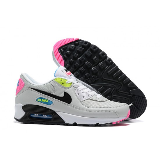 Men Nike Air Max 90 Grey Pink DE4398-001 Running Shoes