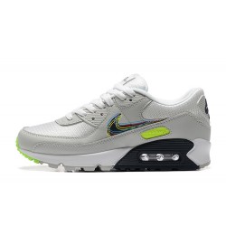 Men Nike Air Max 90 Grey White and Black Running Shoes